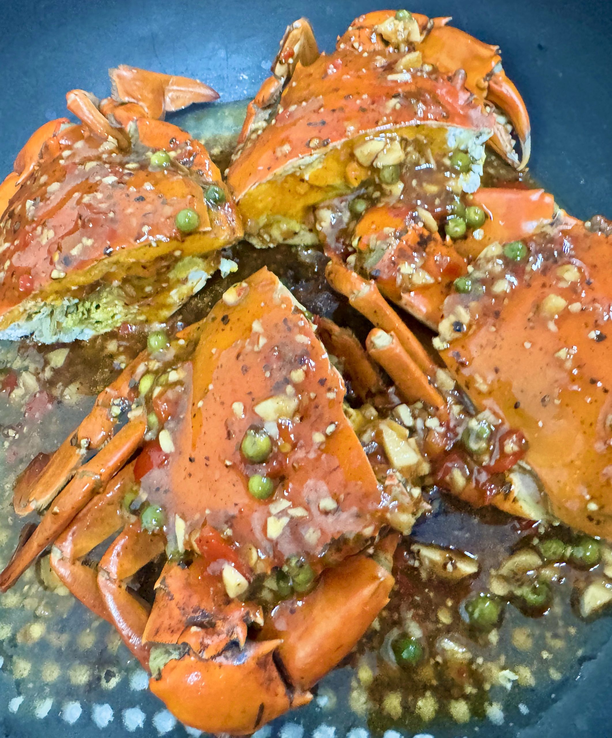 Cua sốt tiêu xanh